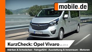 Opel Vivaro ab 2014  mobilede KurzCheck [upl. by Eki]