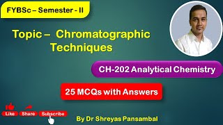 MCQ on Chromatographic techniques FYBSc [upl. by Maribelle]