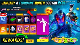 💥January amp February Month Booyah Pass Free Fire  Free Fire New Update  Free Fire New Event [upl. by Dorsy]