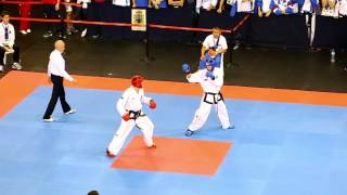 57 kgfinal Dmitriy Bezverkhyi UKRvsAndrey LiRUSTaekwondo WC Benidorm Spain 2013 [upl. by Ahsyekal977]