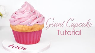 Giant Cupcake  Cake Decorating Tutorial  Plus 400k subscribers [upl. by Naek]