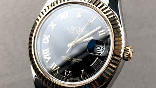 Mens Rolex Datejust Two Tone 16233 FACTORY Anniversary Diamond Champagne Dial [upl. by Sabelle]