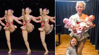 Rockettes show spectacular performances on stage in dance off stage as mothers [upl. by Eyllek]