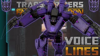 Transformers Fall of Cybertron  Decepticon Leaper Voice Lines [upl. by Rutherfurd]