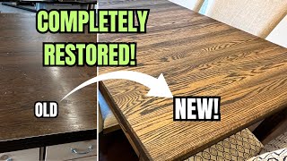 Complete Dining Table Restoration Transforming OLD to STUNNING [upl. by Aloek]