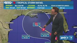 Watch Tropical Storm Rafael forms in Caribbean Louisiana in the cone [upl. by Northrup757]