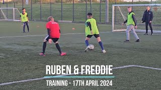 Ruben and Freddie enjoying training with u16 Poulton Town Panthers  16424 [upl. by Talley]