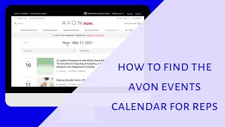 How to find the Avon events calendar for reps [upl. by Iolande]