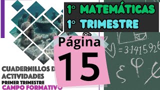 Cuadernillo matemáticas 1er Trimestre 1er Grado pagina 15 [upl. by Dunn]