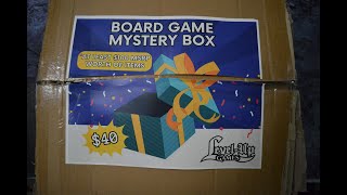 Board Game Mystery Box From Level Up Games Unboxing [upl. by Dorr466]