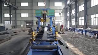 Working steps of H beam 3 in 1 machine [upl. by Naruq]