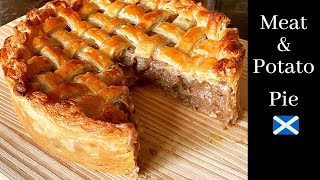 Traditional Meat amp Potato Pie Recipe  With Easy Lattice Top [upl. by Sikes782]