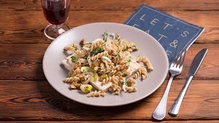 Pâtes complètes Spirelli au chicon tofu et noix [upl. by Elleb]