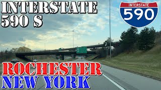 I590 South  Rochester  New York  4K Highway Drive [upl. by Oster]