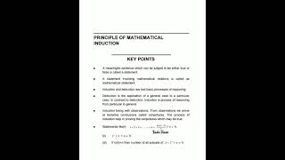 Principle of Mathematical Induction  Key Points  Maths Notes by Basic Class [upl. by Garlanda556]