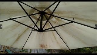 How to replace or Remove Patio Parasol Cover [upl. by Ennirak]