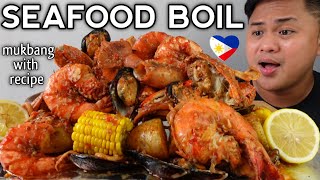 SEAFOOD BOIL  INDOOR COOKING  MUKBANG PHILIPPINES [upl. by Heringer]