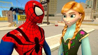 Spiderman vs Anna  Frozen [upl. by Arde]