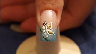 Butterfly motif as fingernail design [upl. by Darya530]