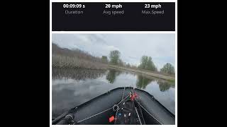 18hp Hangkai on a 125 Bris Boat top speed [upl. by Theola]