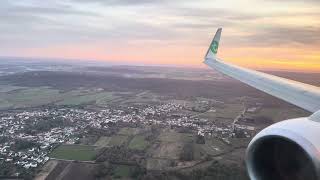 Transavia flight TO7037 PGF to ORY landing part with sunset views 28012024 🇫🇷👨🏼‍❤️‍👨🏽 [upl. by Sirtimed892]