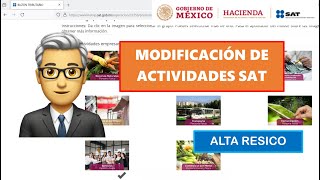 🔴🤩¿CÓMO HAGO LA MODIFICACIÓN DE ACTIVIDADES EN EL SAT EJEMPLO DE ALTA EN RESICO [upl. by Llirret440]