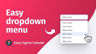 How to design Simple Dropdown in Figma  Easy Figma Tutorial [upl. by Evoy]