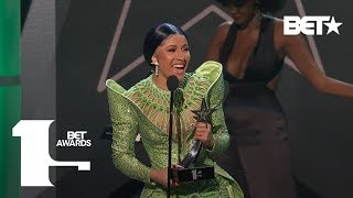 Cardi B Slays As She Snags Album Of The Year Award At The 2019 BET Awards [upl. by Nixie145]