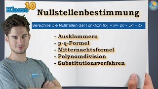 Nullstellen bestimmen  Klasse 10 ★ Wissen [upl. by Walford]