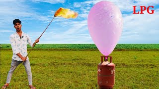 LPG Gas in monster Balloon  Experiment [upl. by Samoht]