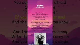 Mariah Carey  Hero Lyrics shorts [upl. by Anuait878]