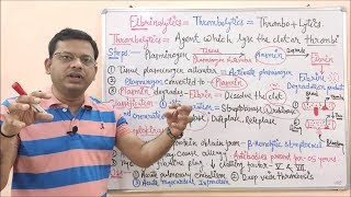 Fibrinolytics or Thrombolytic Part01  Classification amp Mechanism of Action of Fibrinolytics [upl. by Sigfried]