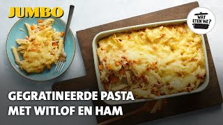 Wat eten we Gegratineerde pasta met witlof en ham [upl. by Narmi716]