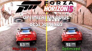 Forza Horizon 5 2024  OPTIMIZATION GUIDE  Every Setting Tested  Best Settings [upl. by Algar296]