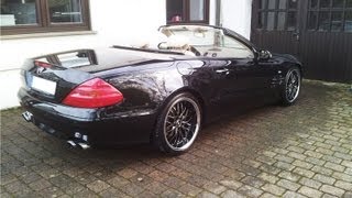 Soundcheck  Mercedes SL 500 R230 with Carlsson back exhaust HD Audio [upl. by Emelen232]