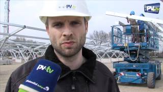 PVTV Solar Photovoltaics Montage SolarCarports Stadion Lotte  RERi PVtv Projektbericht [upl. by Nay]