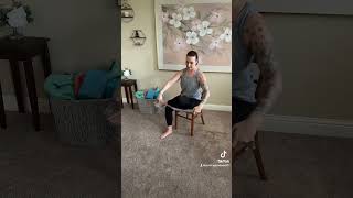 GENTLE STRETCHING EXERCISES 3 Chair Yoga Poses For Sciatica Relief amp Hip Stretching Morning Yoga [upl. by Ariel]