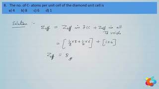 17  Class 12  Chemistry  Solid State  Cet Problems 1 to 13 [upl. by Llesram]