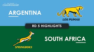 HIGHLIGHTS  ARGENTINA v SOUTH AFRICA  The Rugby Championship 2024 [upl. by Aihsetan]