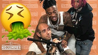 Boonk shows up WASTED to No Jumper almost pukes on Adam22 [upl. by Onileba]