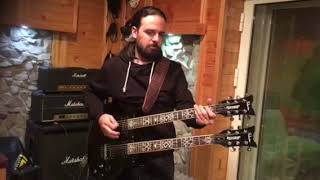 Schecter Twin Tribal Double Neck into Cranked Marshall JTM 45 [upl. by Schilt]