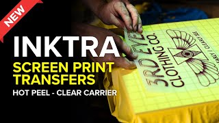 Introducing InkTra Hot Peel Clear Carrier Screen Printed Heat Transfers [upl. by Anurb]