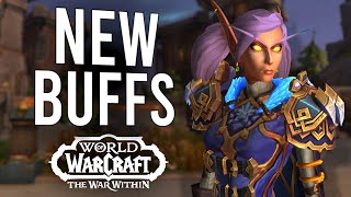 NEW CLASS BUFFS Up To 40 Increases To Class Specs And Talents In War Within  World Of Warcraft [upl. by Atteoj778]