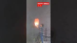 Sky lantern Mini Hot Air Balloon  flying candle kite hotairballoon happydiwali shorts [upl. by Tik]