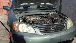 2005 Toyota Corolla Front Crankshaft Seal Replacement Part I EASY [upl. by Terbecki]