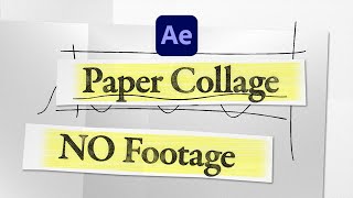 Paper Collage Title Animation  After Effects Tutorial [upl. by Melli650]