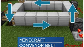 Minecraft  Conveyor Belt Tutorial Check desc [upl. by Wildon]