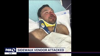 Man savagely beats San Jose street food vendor [upl. by Yentruok]