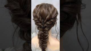 Beautiful mehndi bride hair style 2😍 mehndi bride hairstyles braids shorts viralvideo [upl. by Gregoor803]