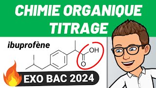 CHIMIE ORGANIQUE 💪 TITRAGE ✅ BAC 2024  PHYSIQUE  CHIMIE [upl. by Pacificas]